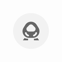 metro train icon sign vector