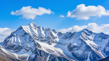 Obraz premium Snowy wonders above the clouds