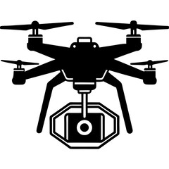 Drone camera vector illustration. 