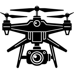 Drone camera vector illustration. 