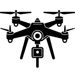 Drone camera vector illustration. 