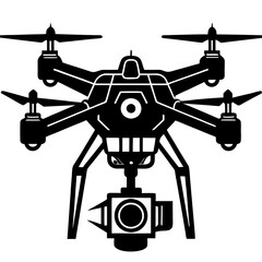 Drone camera vector illustration. 