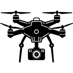 Drone camera vector illustration. 