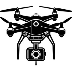 Drone camera vector illustration. 