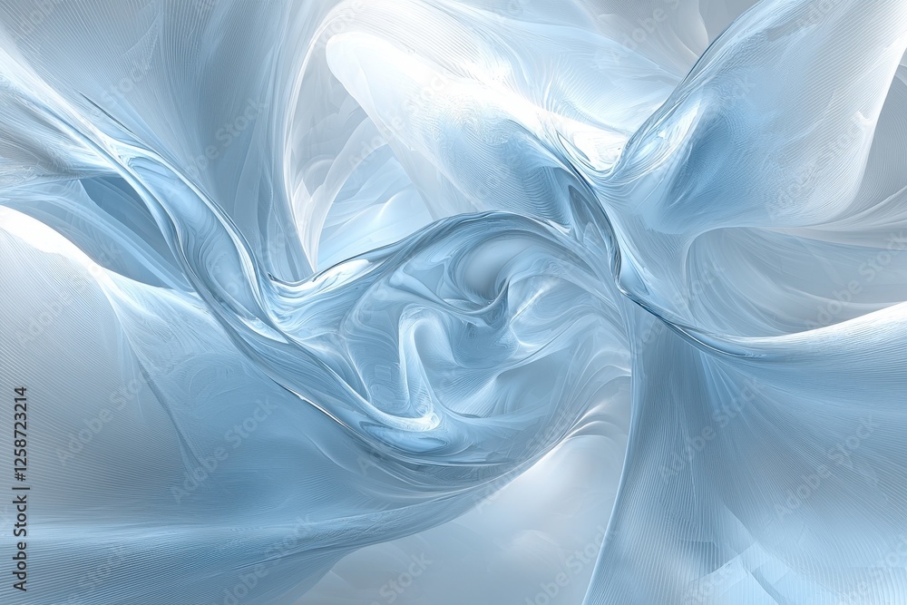 Sticker ethereal blue abstract texture with soft flowing patterns