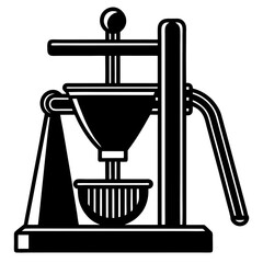 Juicer with a press  silhouette vector illustration 