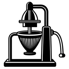 Juicer with a press  silhouette vector illustration 