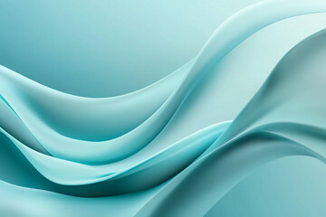 Obraz premium A smooth digital abstract background with flowing curves and a refined gradient from teal to blue, rendered in crisp HD quality.