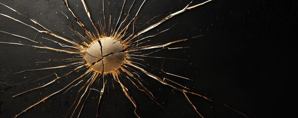 A dynamic light explosion with golden streaks radiating from the center, representing power, success, and creativity