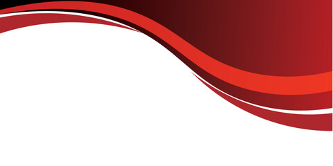 Vector red line background curve element with white space for text and message design modern abstract