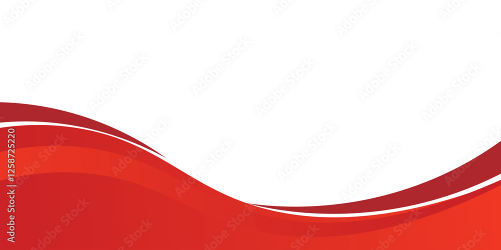 Poster vector red line background curve element with white space for text and message design modern