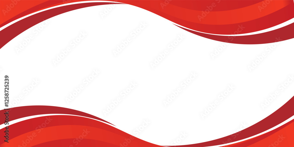 Poster vector red line background curve element with white space for text and message design modern