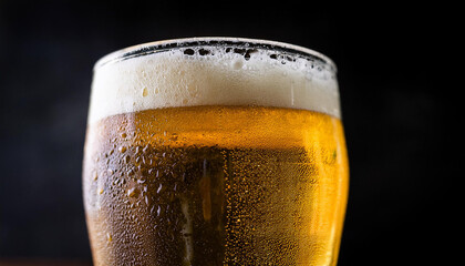 Glass of cold beer. Alcohol beverage. Tasty drink.