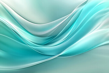 Obraz premium A smooth digital abstract background with flowing curves and a refined gradient from teal to blue, rendered in crisp HD quality.
