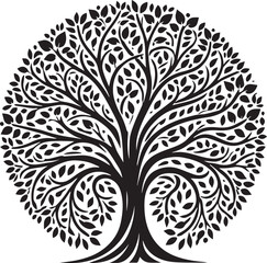 black and white floral ornament