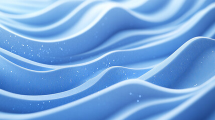 Abstract Blue Fabric Waves Flowing Smoothly Abstract blue background with smooth lines and waves