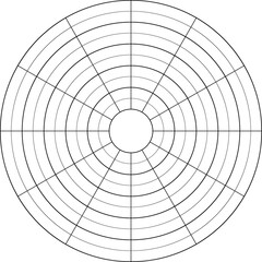 Obraz premium Vector life balance circle in twelve parts. Printable line template for daily planner, journal, notebook 