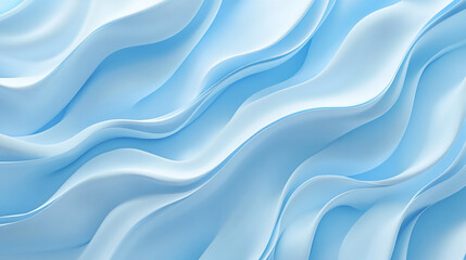 Obraz premium Dynamic blue wave patterns flowing horizontally, forming a vibrant abstract background design Elegant blue wave design on white background for banners, posters, and wallpaper use