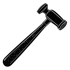 reflex hammer silhouette vector illustration 