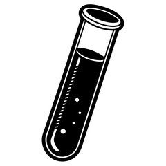 Test tube silhouette vector illustration 
