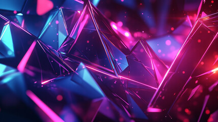 A striking abstract wallpaper with sharp digital patterns and luminous neon highlights, delivering a bold futuristic style in crisp HD.