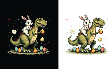 Easter Bunny With Dianasour