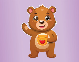 A cute teddy bear cartoon vector flat design, bear, animal, cartoon, teddy, toy,