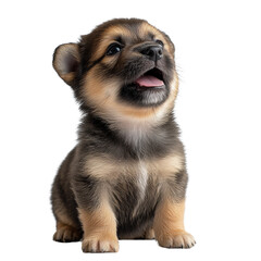 Cute puppy with joyful expression