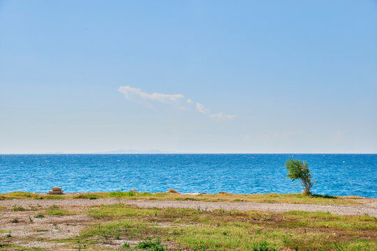 beach and sea in Patras