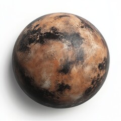 Fototapeta premium Isolated Earth-like planet sphere against white background