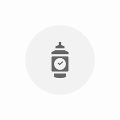 tower clock icon sign vector