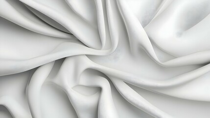 Obraz premium White Draped Fabric Texture Background