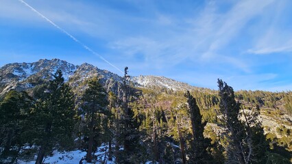 mountain landscape with blue sky