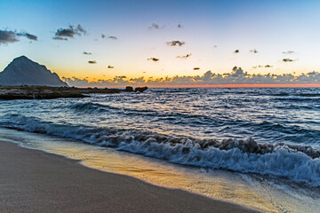 sunset at Golfo de Cofano, Sicily, Italy