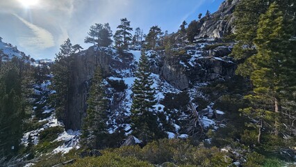 snow covered mountains