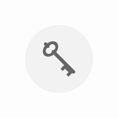 vintage key icon sign vector