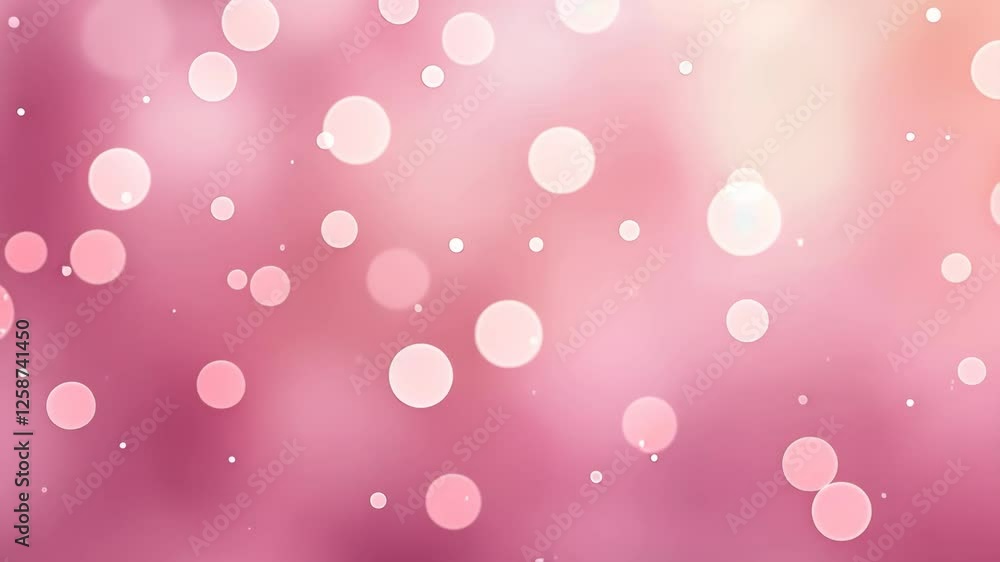 Aufkleber Pink background with many small circles. The circles are of different sizes and are scattered all over the background