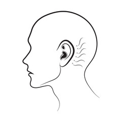 Listening In: Human Ear Side View Illustration for World Hearing Day