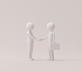 White figures shaking hands, deal, studio, agreement, background (8)