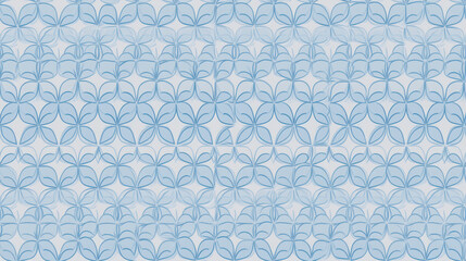 Fototapeta premium Soft blue seamless pattern with overlapping circular floral motifs, creating clean and elegant geometric design. subtle gradient effect adds depth and texture, making it ideal for wallpapers