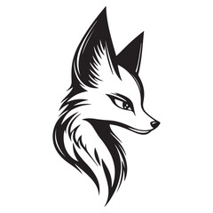 Stylized Fox Face Design – Tribal Tattoo Concept