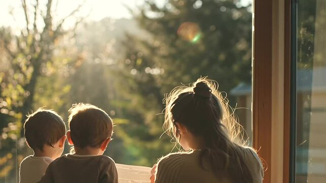 Professional Social Worker Assisting Family Dealing with Addiction