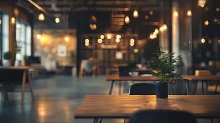 Modern Office Interior Design: Warm Lighting and Cozy Workspace