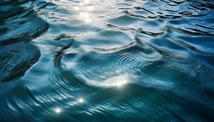 abstract water background with ripples light caustics effect play of light and shadow texture of twaves and splashes