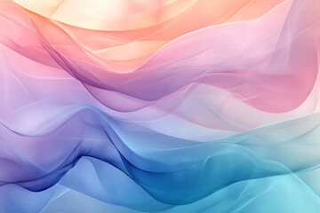 Fototapeta premium An organic abstract design with layered translucent forms and a soft color wash, evoking a calm ambiance in vivid HD detail.