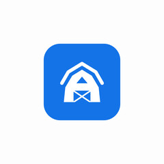 rural barn icon sign vector