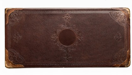 old brown book cover vintage texture isolated on background