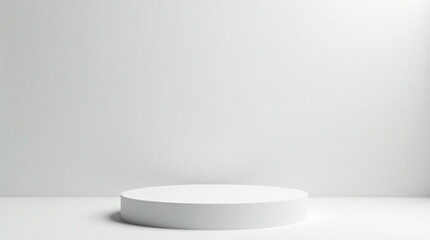 Fototapeta premium Minimalistic White Podium for Product Showcase