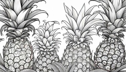 Ausmalbild Ananas