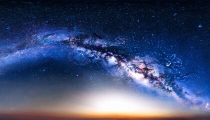 the environment map displays a space background consisting of nebula and stars using hdri spherical panorama generative ai